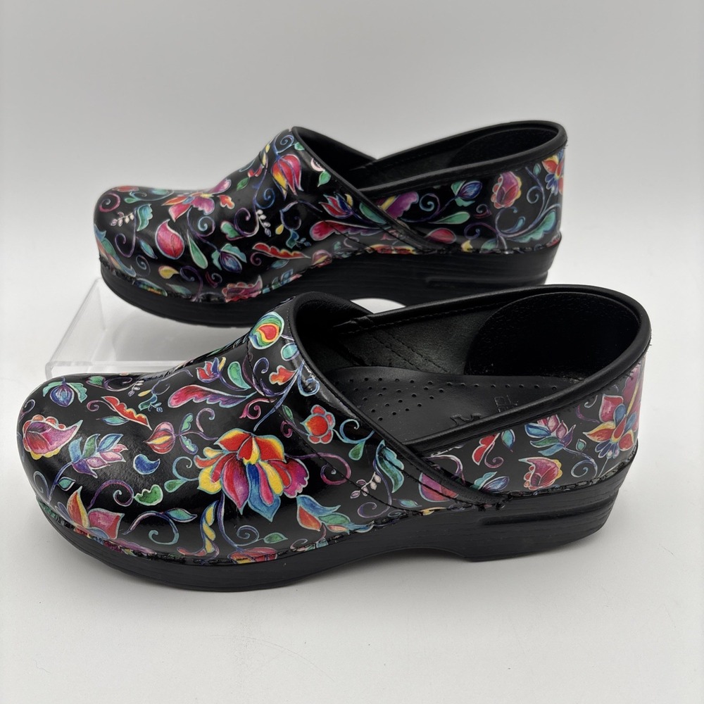 Dansko Floral Women's Shoes Size 39 Professional Clogs Nursing Colorful‎ Flowers
